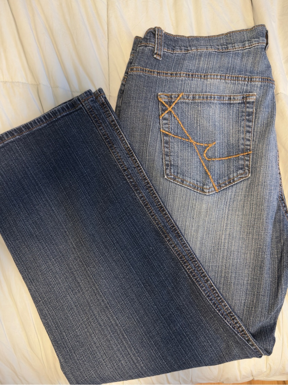 Kenneth Cole Reaction Men's Two-Tone Blue Bootcut Jeans